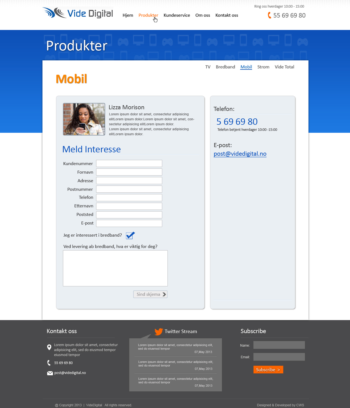 Web Design by Creative1984 for Vide Digital AS | Design #1843608