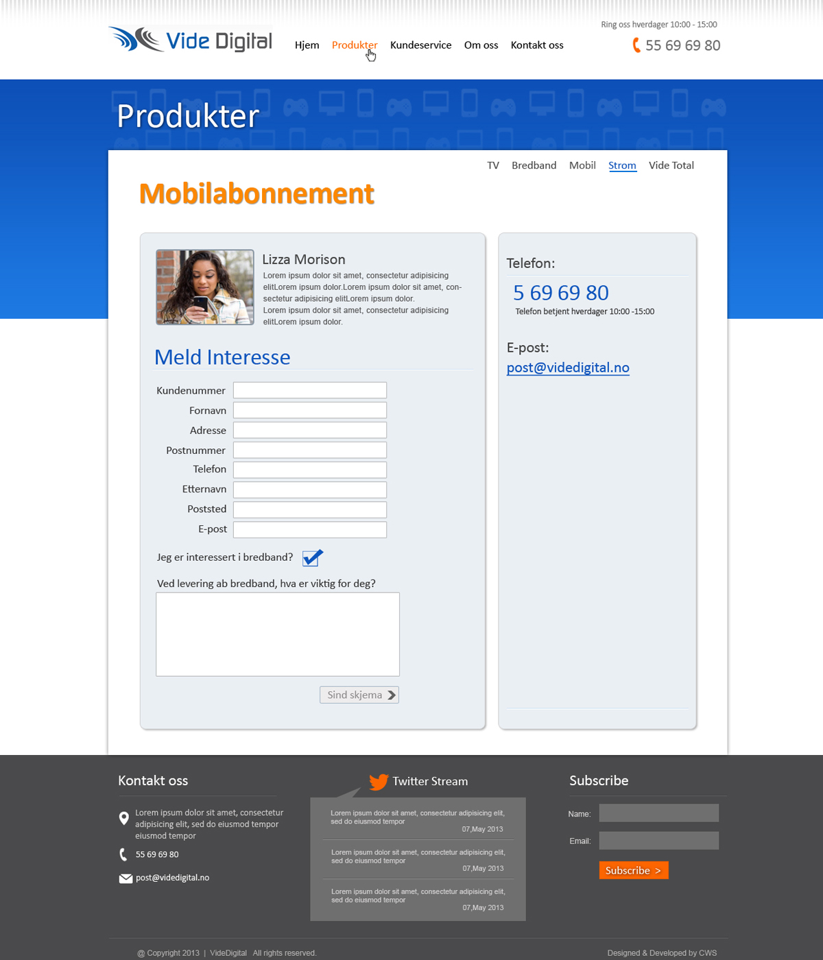 Web-Design von Creative1984 für Vide Digital AS | Design #1843613