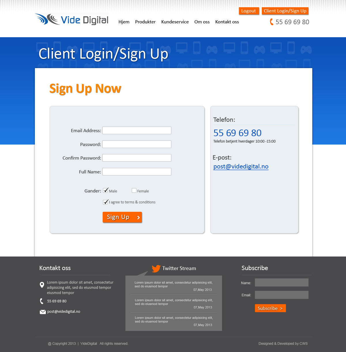 Web Design by Creative1984 for Vide Digital AS | Design #1877696