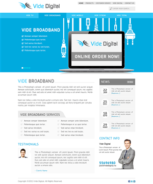 Diseño Web por Mayank Patel para Vide Digital AS | Diseño: #1803627