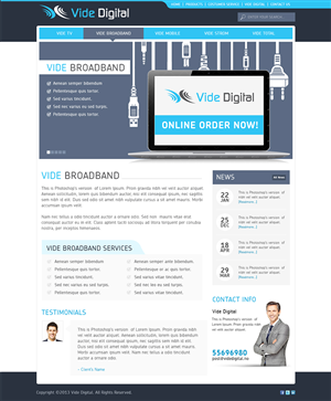 Diseño Web por Mayank Patel para Vide Digital AS | Diseño: #1803631