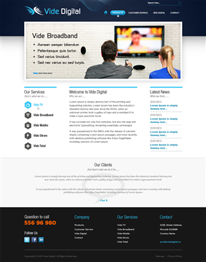 Diseño Web por Mayank Patel para Vide Digital AS | Diseño: #1805227