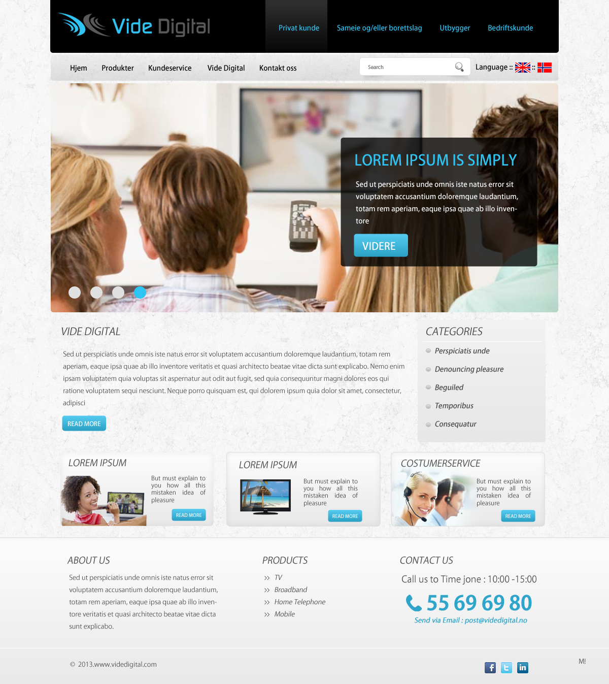 Diseño Web por pb para Vide Digital AS | Diseño #1802152