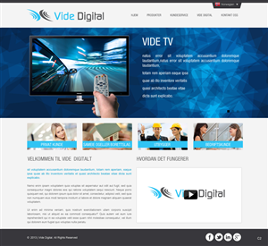 Web Design by pb for Vide Digital AS | Design: #1802157