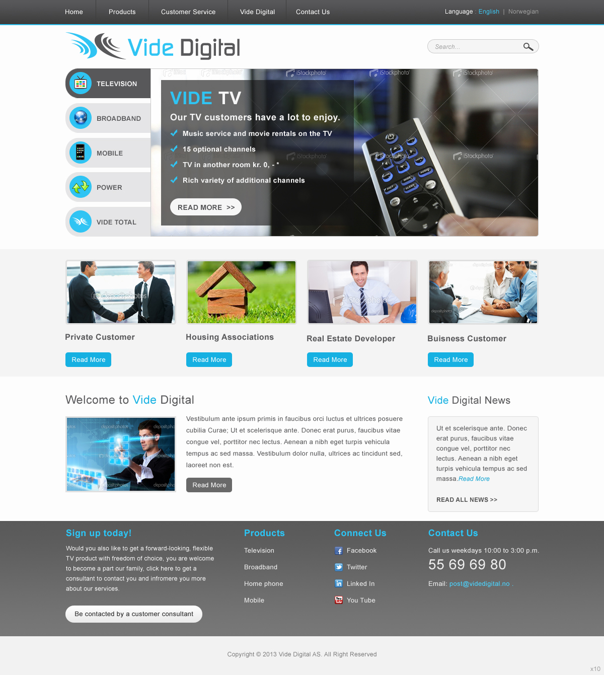 Diseño Web por pb para Vide Digital AS | Diseño #1808461