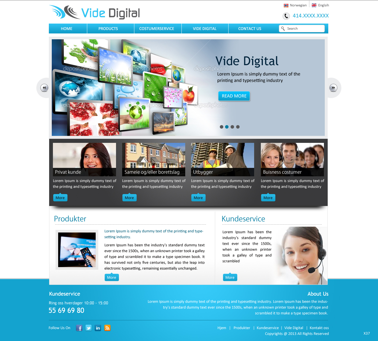 Diseño Web por pb para Vide Digital AS | Diseño #1808483