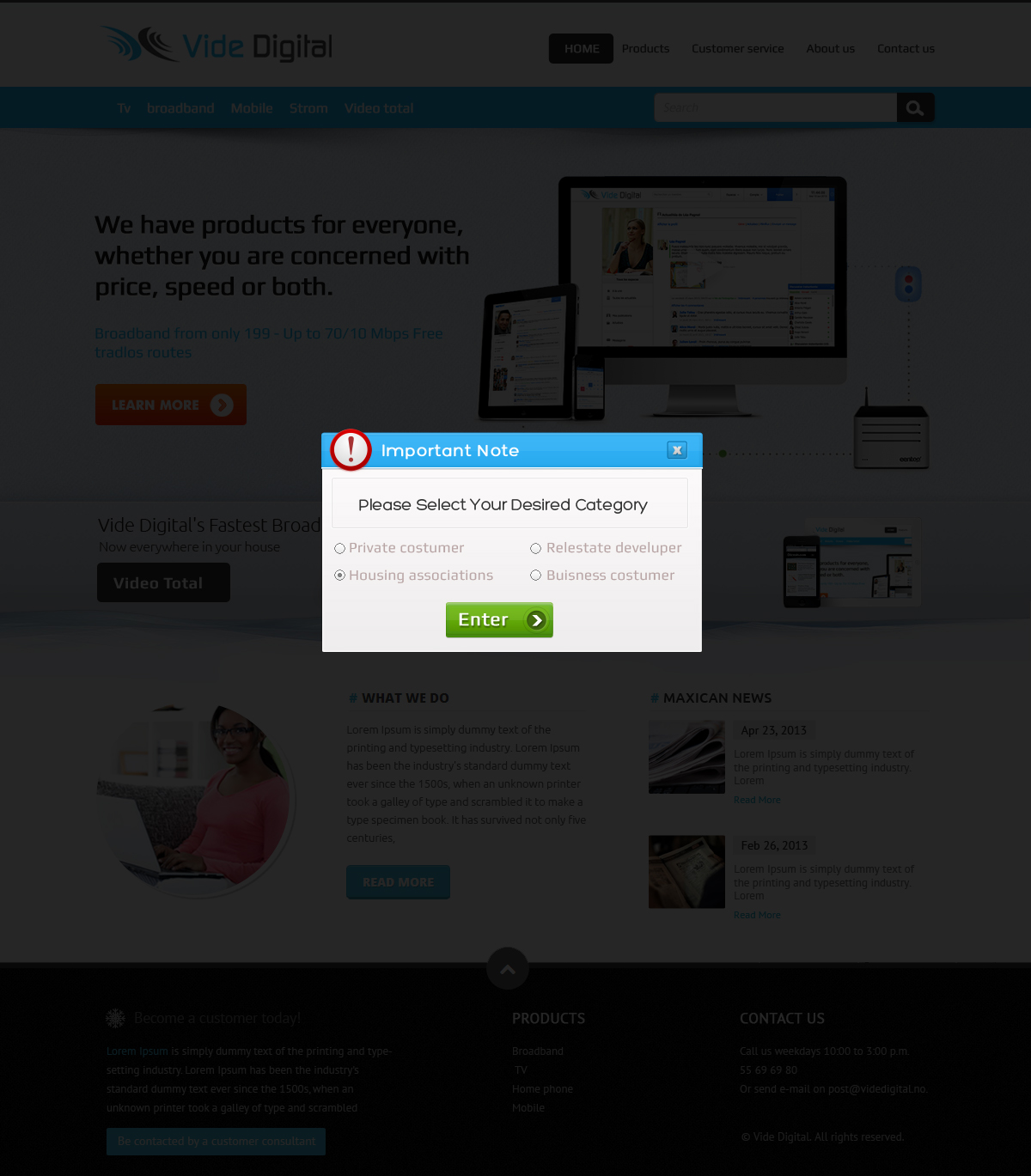 Web Design by OM for Vide Digital AS | Design #1801124