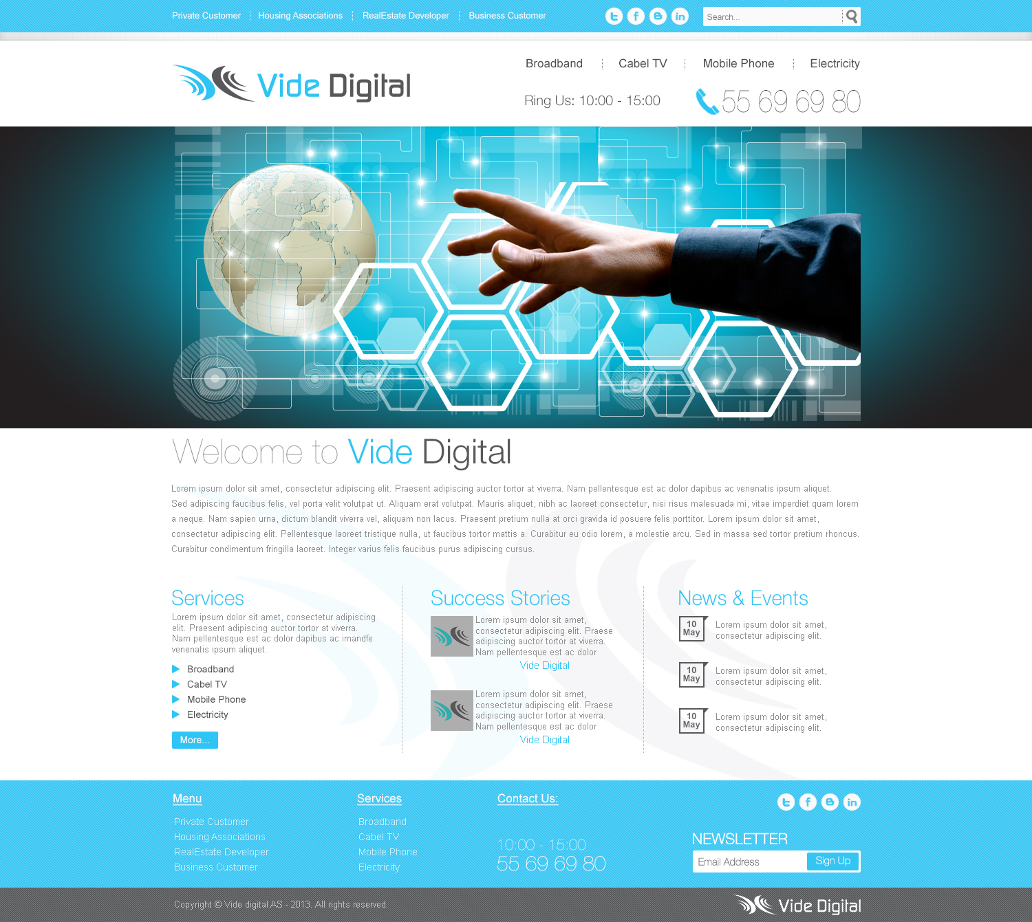 Web Design by TechWise for Vide Digital AS | Design #1802193