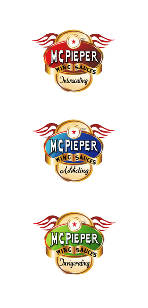 Logo Design by DUAL DESIGNER for MCPieper Wing Sauces LLC | Design: #368530