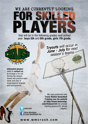 Youth basketball program needs a one sided flyer to recruit new players for our competitive teams | Flyer-Design von D-Design