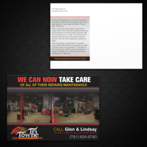 Postcard Design by Mon01 for Tri Towne Transmission | Design: #6910463