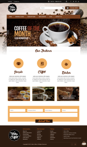 Wordpress Design by webxvision for Volks Coffee | Design: #7001549