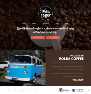 Wordpress Design by pb for Volks Coffee | Design: #6946947