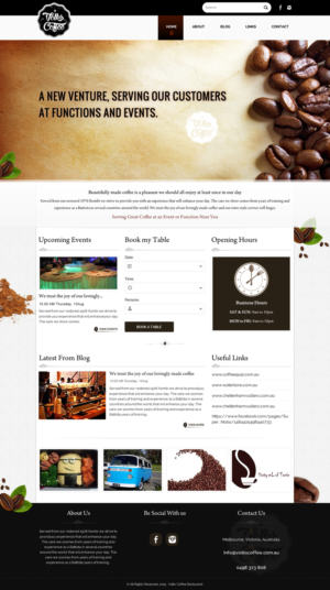 Wordpress Design by aloksai for Volks Coffee | Design #6966014