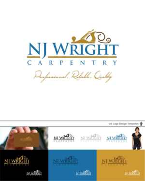 Logo-Design von DesignMX (Renan Mejia) für NJ Wright Carpentry | Design: #6922601