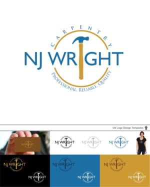 Logo-Design von DesignMX (Renan Mejia) für NJ Wright Carpentry | Design: #6922754