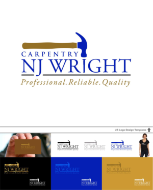 Logo-Design von DesignMX (Renan Mejia) für NJ Wright Carpentry | Design: #6925473