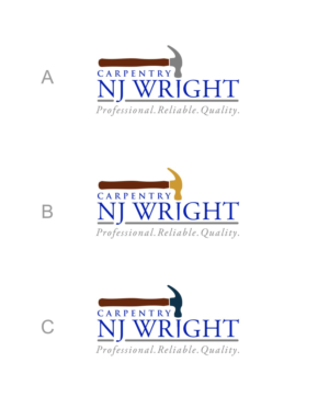 Logo-Design von DesignMX (Renan Mejia) für NJ Wright Carpentry | Design: #6949618