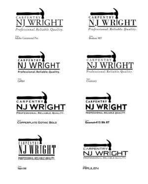 Logo-Design von DesignMX (Renan Mejia) für NJ Wright Carpentry | Design: #6996319