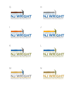 Logo-Design von DesignMX (Renan Mejia) für NJ Wright Carpentry | Design: #7019779