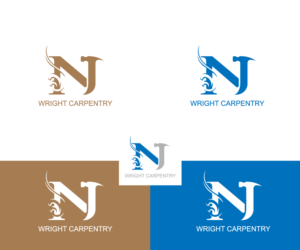 Logo Design by mycreativity1 for NJ Wright Carpentry | Design: #7005714