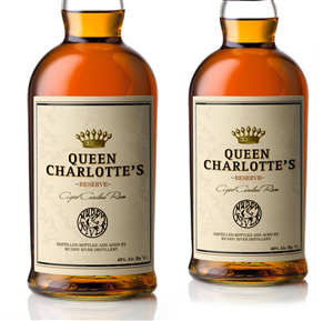 Queen Charlotte's Reserve Aged Carolina Rum LABEL | Graphic Design by Soluciones Creativas