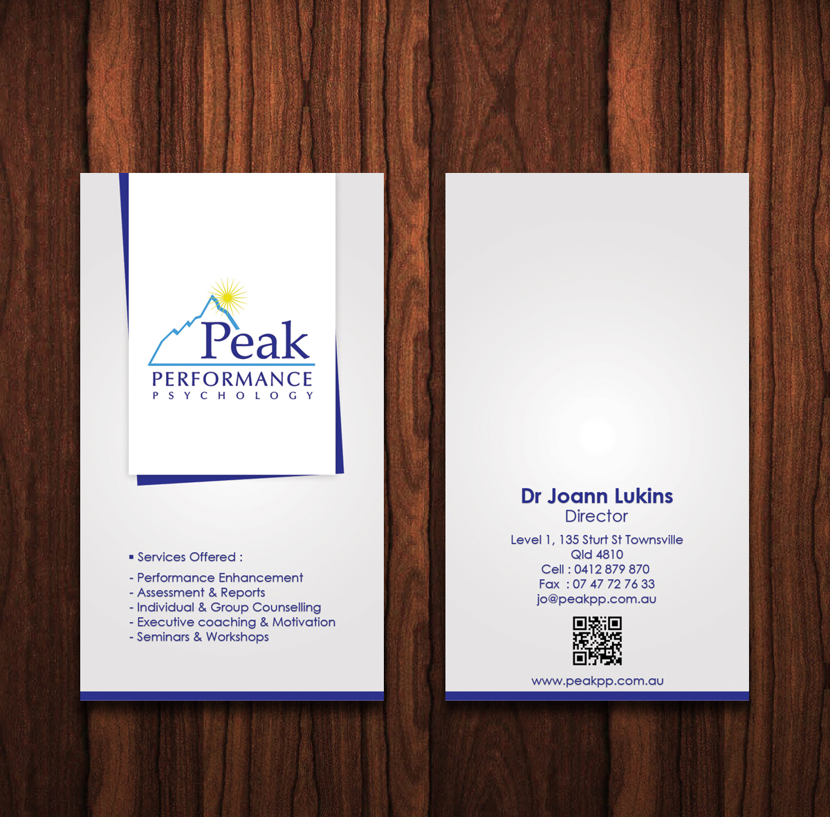 Diseño de Tarjeta de Presentación por TS Designs para Peak Performance Psychology | Diseño #1794900