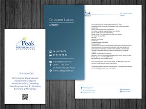 Business Card Design by silviaer for Peak Performance Psychology | Design: #1823635