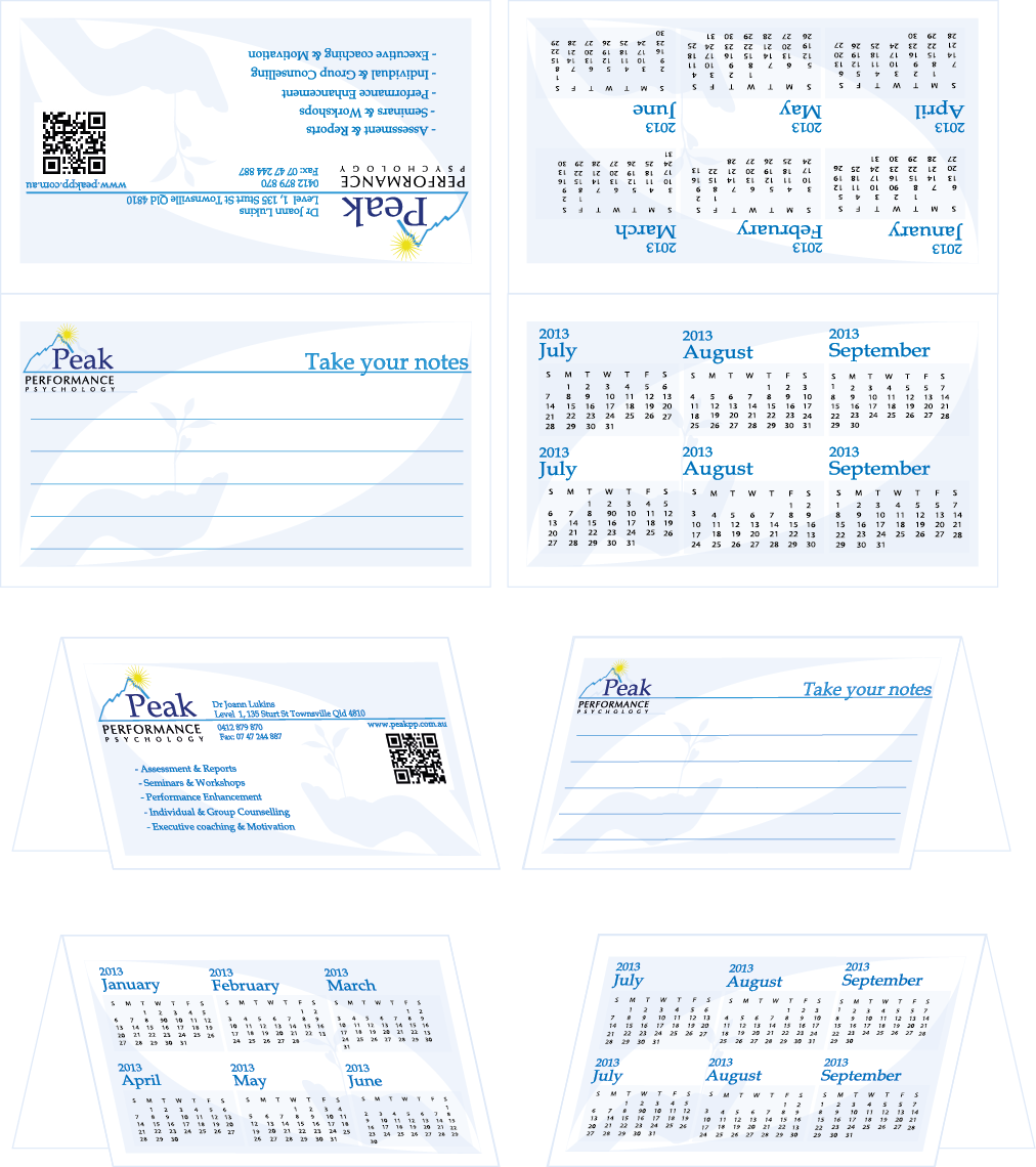 Visitenkarten-Design von Marcos D'Elia für Peak Performance Psychology | Design #1810536
