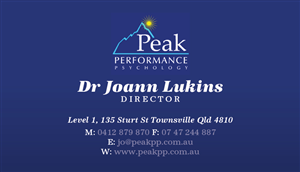 Business Card Design by Ben for Peak Performance Psychology | Design: #1787450