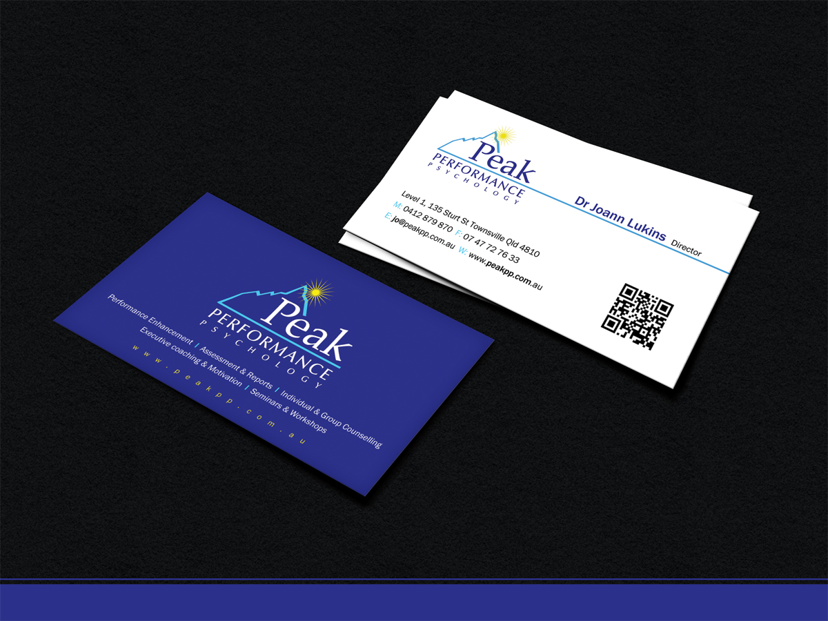 Diseño de Tarjeta de Presentación por diRtY.EMM para Peak Performance Psychology | Diseño #1792052