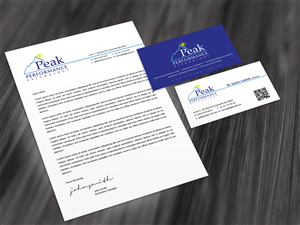 Performance Psychology Business Card Design + Letterhead | Business Card Design by diRtY.EMM