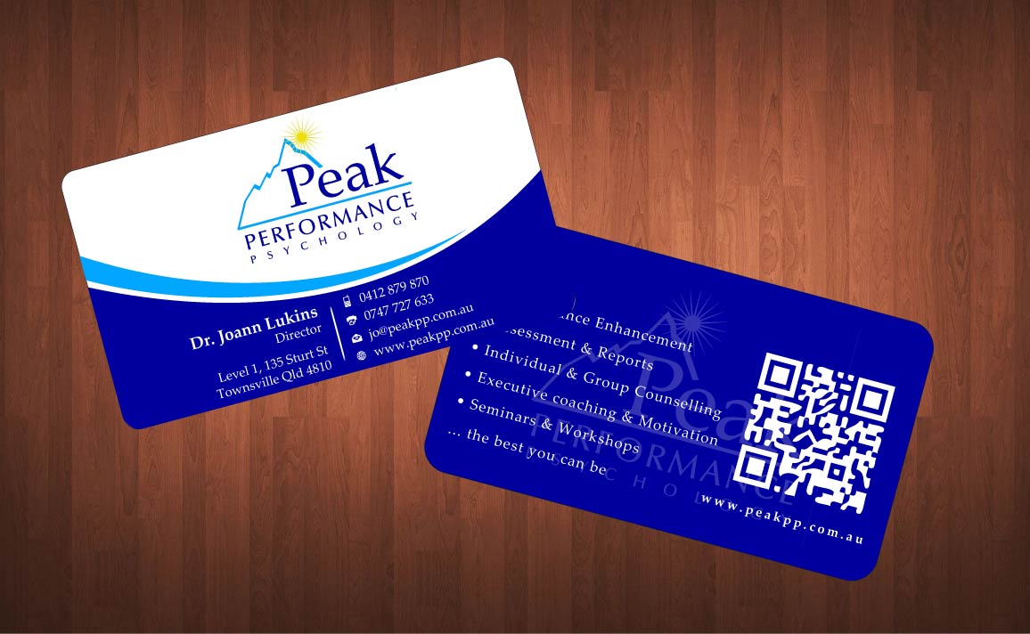 Visitenkarten-Design von Sbss für Peak Performance Psychology | Design #1805513