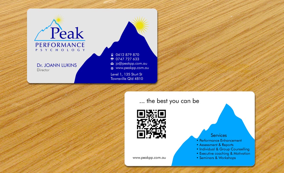 Business Card Design by Sbss for Peak Performance Psychology | Design #1805583