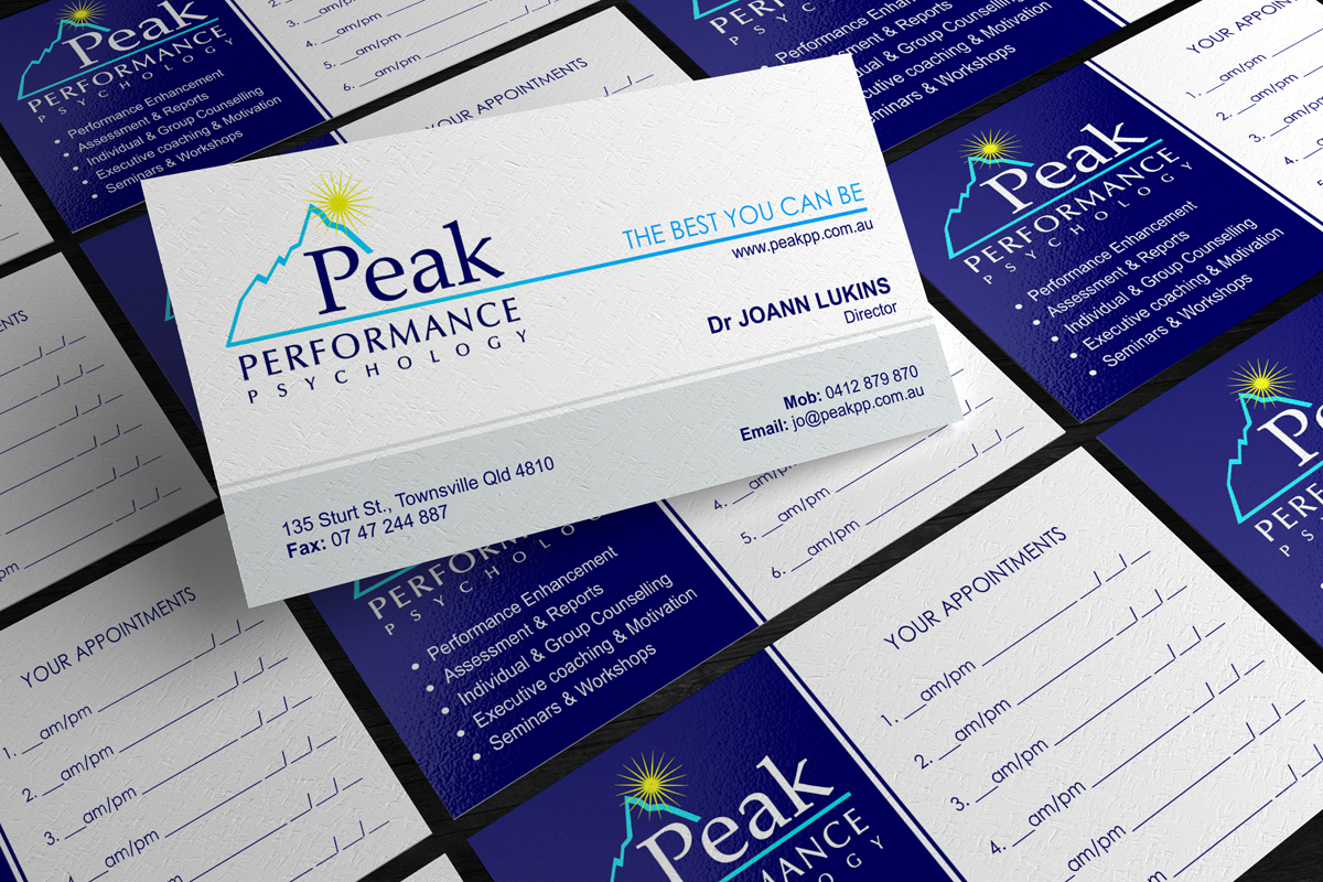 Visitenkarten-Design von logodentity für Peak Performance Psychology | Design #1799179