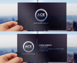 Business Card Design by Chandru1230 for ACE Home Improvements Team | Design #6935974