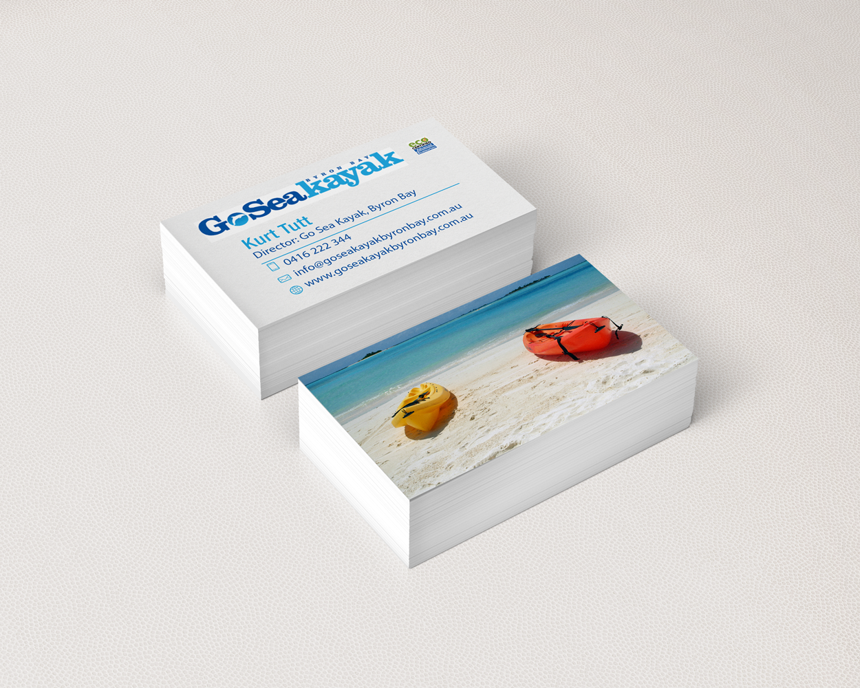 Business Card Design by MylesChandler for Go Sea Kayak @ Byron Bay | Design #1783384