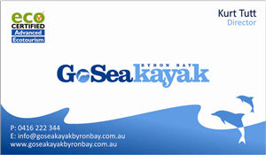 Business Card Design by SASWATA PAL (VISUALIZER / GRAPHIC DESIGNER) for Go Sea Kayak @ Byron Bay | Design #1790813