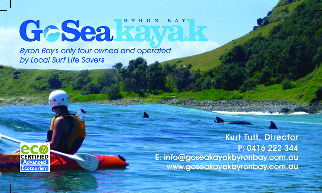 Business Card Design by bobmessinger for Go Sea Kayak @ Byron Bay | Design #1787130
