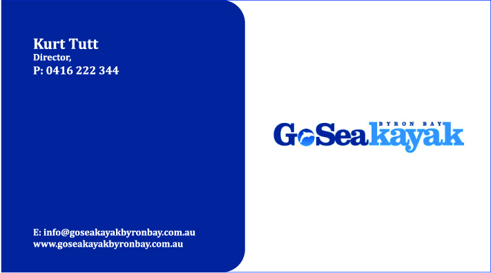 Diseño de Tarjeta de Presentación por jijilal para Go Sea Kayak @ Byron Bay | Diseño #1784983