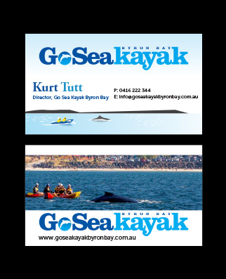 Design de Carte de Visite par Priyo Subarkah pour Go Sea Kayak @ Byron Bay | Design #1790714