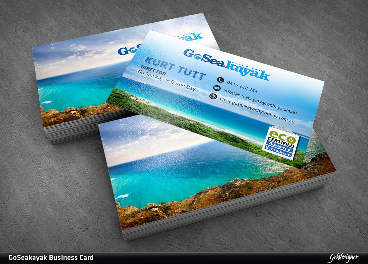 Business Card Design by gekgrfx for Go Sea Kayak @ Byron Bay | Design #1787871