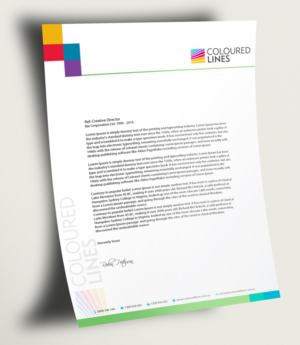 Stationery Design by Selda for Coloured Lines Australia Pty Ltd | Design #7008597