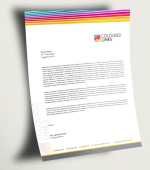 Stationery Design by Selda for Coloured Lines Australia Pty Ltd | Design: #7008675