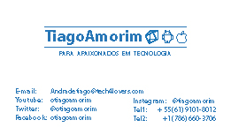 Design de Carte de Visite par YadidHadad pour Tiago Amorim | Design : #6947400