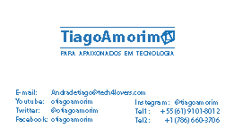 Design de Carte de Visite par YadidHadad pour Tiago Amorim | Design : #6947404