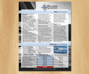 Flyer Design by Sergey Nemtsev for Polaris Aviation Solutions | Design: #6944150