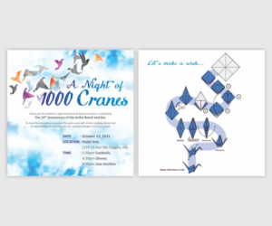 A Night of 1,000 Cranes | Invitation Design by Cut and Glue