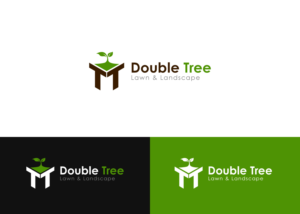 Logo Design by PixelArt for Double Tree Lawn and Landscape | Design #6980287