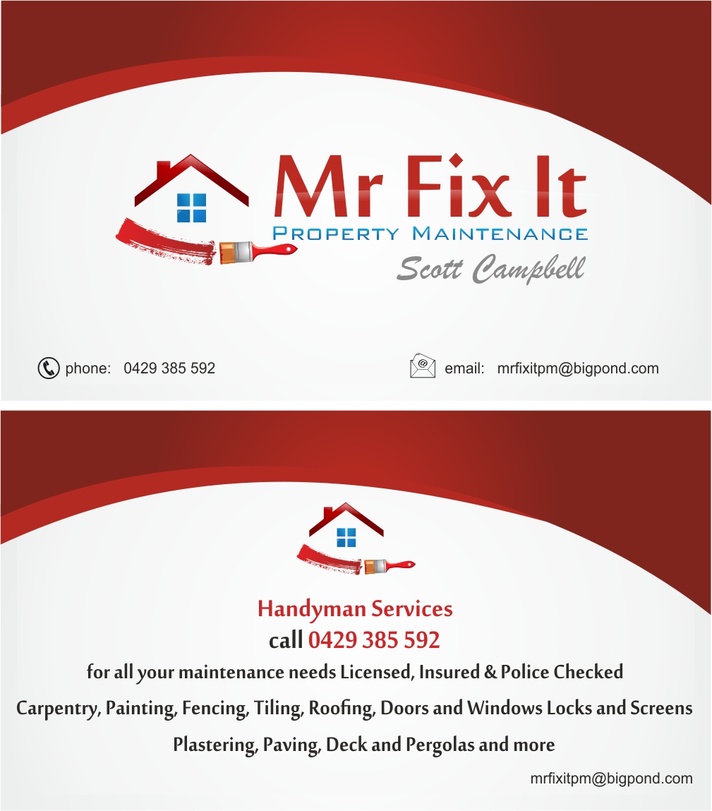handyman services business cards